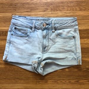 High rise denim short